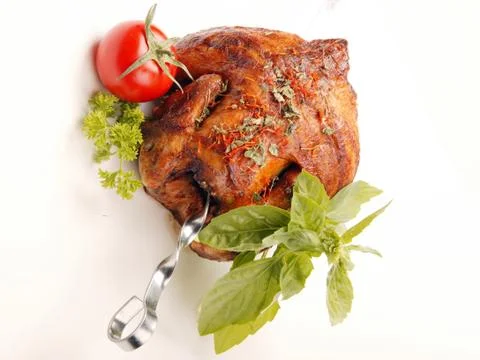 Chicken on spit Stock Photos