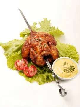 Chicken on spit Stock Photos