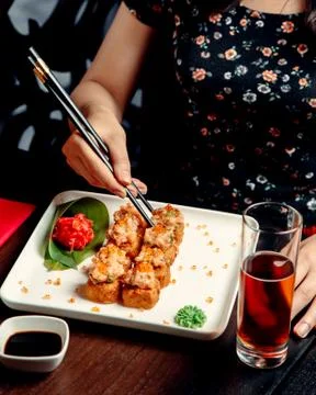 Chicken squares on the table Stock Photos