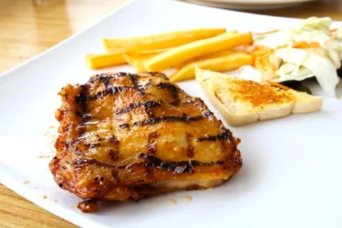 Chicken steak Stock Photos