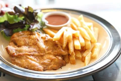 Chicken steak Stock Photos