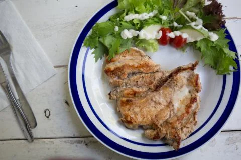 Chicken steak Stock Photos