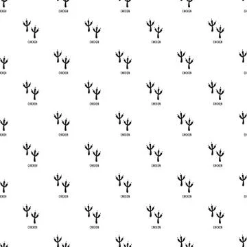 Chicken step pattern seamless Stock Illustration