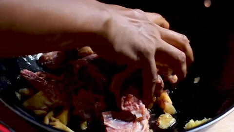 Chicken stew. Stock Footage 258808418