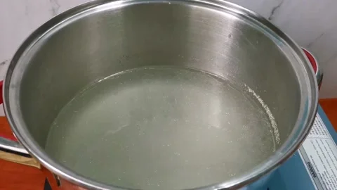 A Chicken Stock on a Pot Stock Footage 158076342