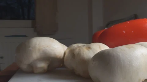 Chicken Stroganoff Vegetables Dolly-Shot Stock-Footage 34222647
