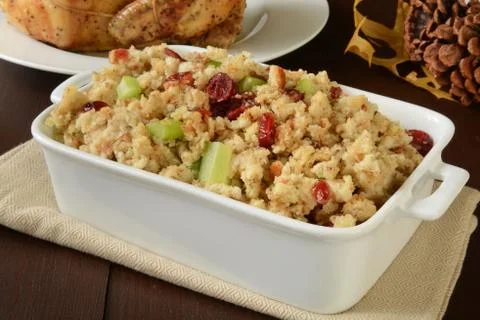 Chicken stuffing with cranberry Foto stock