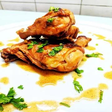 Chicken with sus Stock Photos