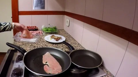 Chicken Tendies On The Pan Stock Footage 73671305
