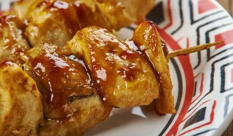 Chicken Teriyaki Kabobs Stock Photos