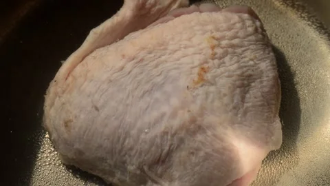 Chicken thigh is being boiled Stock Footage 273274048