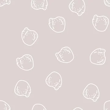 Chicken thigh line vector seamless pattern Illustrazione stock