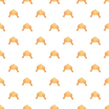Chicken thigh meat culinary pattern background Illustrazione stock