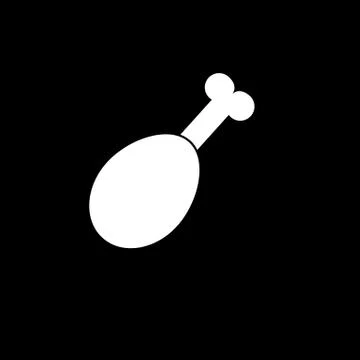 Chicken thigh solid icon, food drink elements Stock Illustration