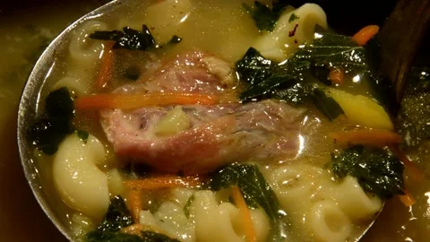 Chicken thigh soup Stock Footage 273415255