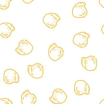 Chicken thigh vector seamless pattern Illustrazione stock