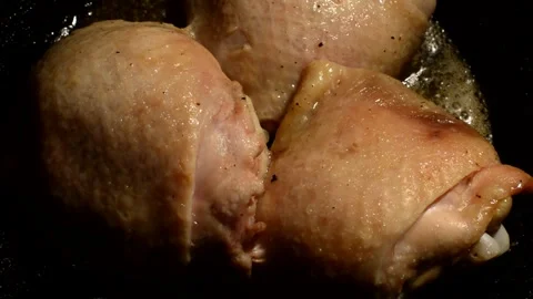Chicken thighs is being prepared Stock Footage 273374280