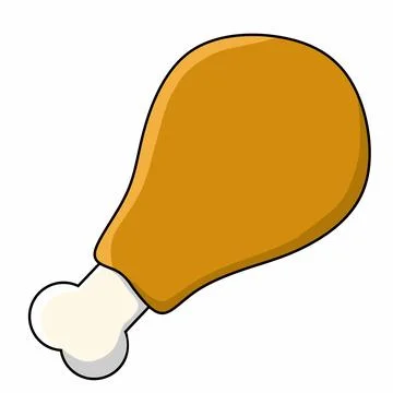 Chicken thighs. Cartoon vector Illustrazione stock