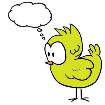 Chicken with thought bubble Stock Illustration
