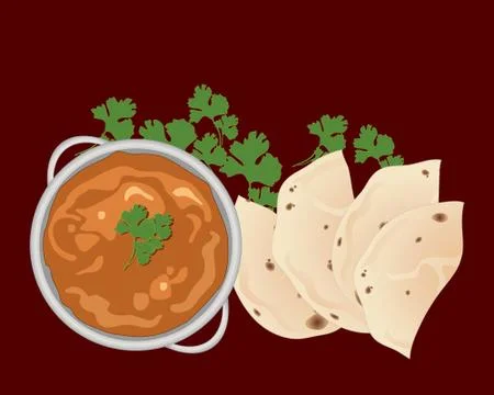 Chicken tikka masala Stock Illustration