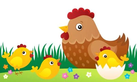 Chicken topic image Stock Illustration