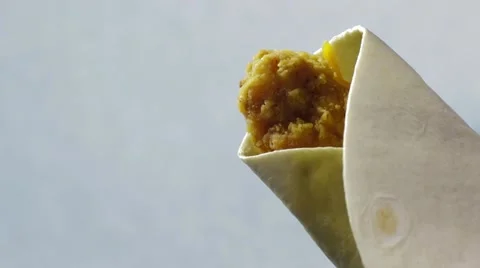 Chicken Tortilla Wrap Stock Footage 42710525