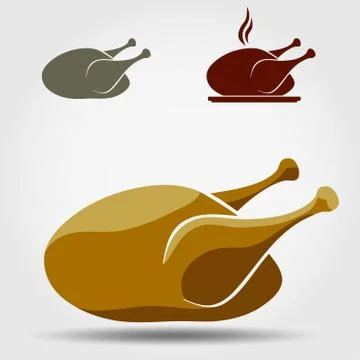 Chicken vector icon Illustrazione stock