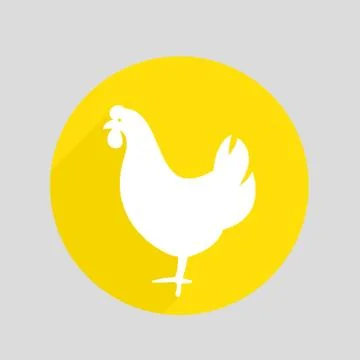 Chicken vector icon Stock Illustration