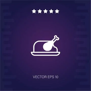 Chicken vector icon Illustrazione stock