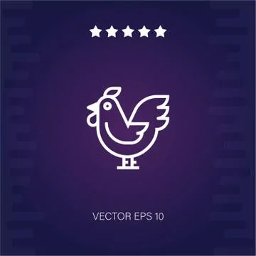 Chicken vector icon Stock Illustration