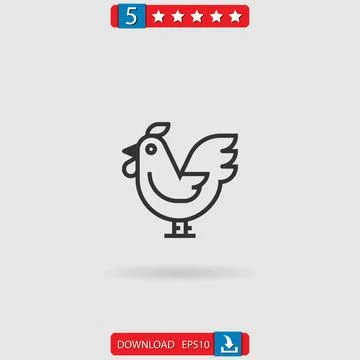 Chicken vector icon Stock Illustration