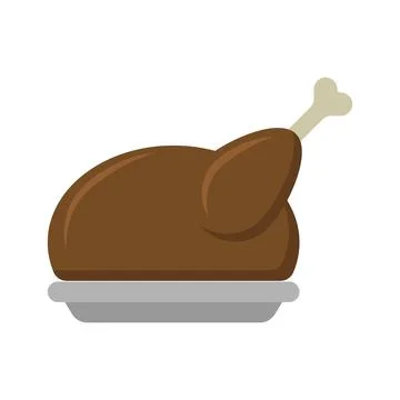 Chicken vector icon isolated on white background Stock Illustration