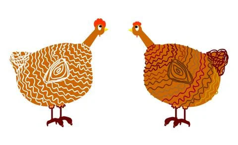 Chicken, vector illustration Stock Illustration