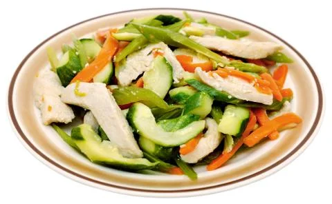 Chicken vegetable dish Stock Photos