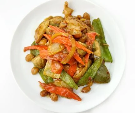 Chicken with vegetables Stock Photos