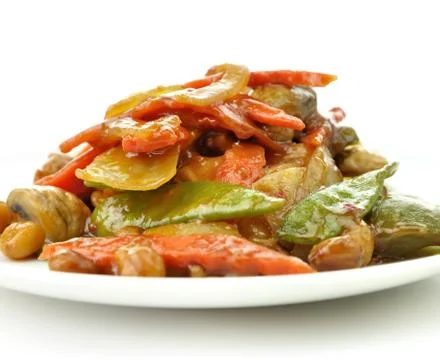 Chicken with vegetables Stock Photos