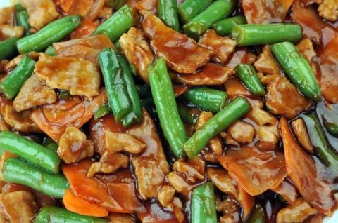 Chicken with vegetables Stock Photos