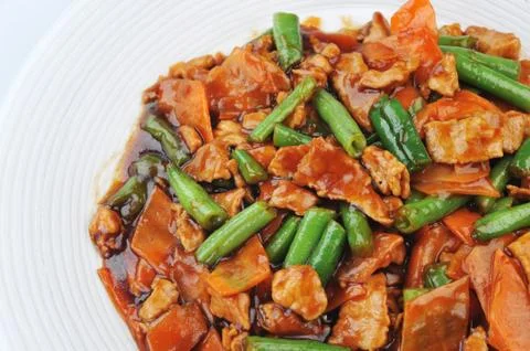 Chicken with vegetables Stock Photos