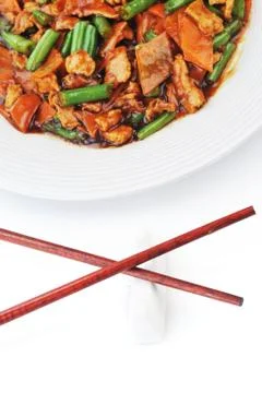 Chicken with vegetables Stock Photos