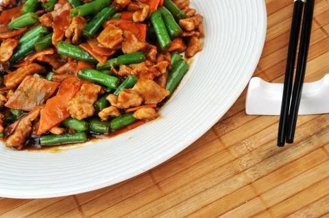 Chicken with vegetables Stock Photos
