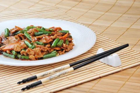 Chicken with vegetables Stock Photos