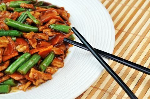 Chicken with vegetables Stock Photos
