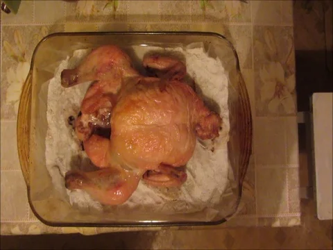 The chicken will rest in peace in my stomach! Stock Footage