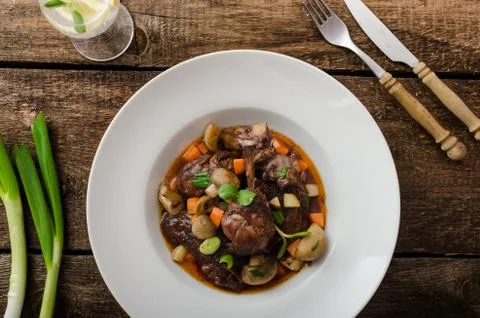 Chicken in Wine Foto stock