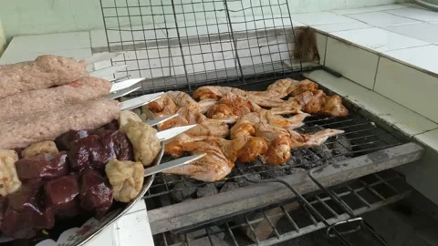 Chicken wing barbecue. Stock Footage 159301825