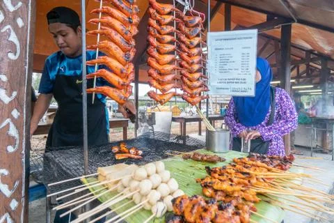 Chicken wing at bazaar Stock Photos