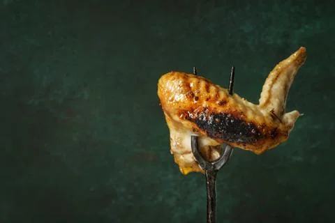 Chicken wing with copy space Fotos de archivo