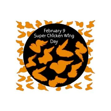 Chicken Wing Day Stock Illustration