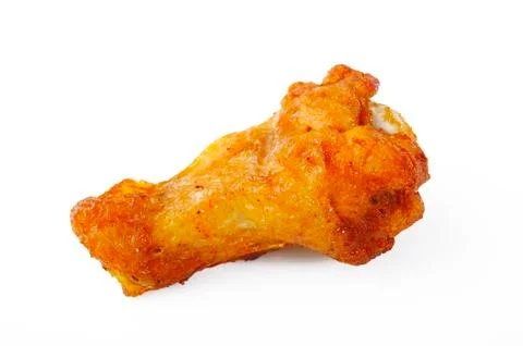 Chicken wing isolated on white background Stock Photos