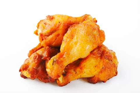 Chicken wing isolated on white background Stock Photos